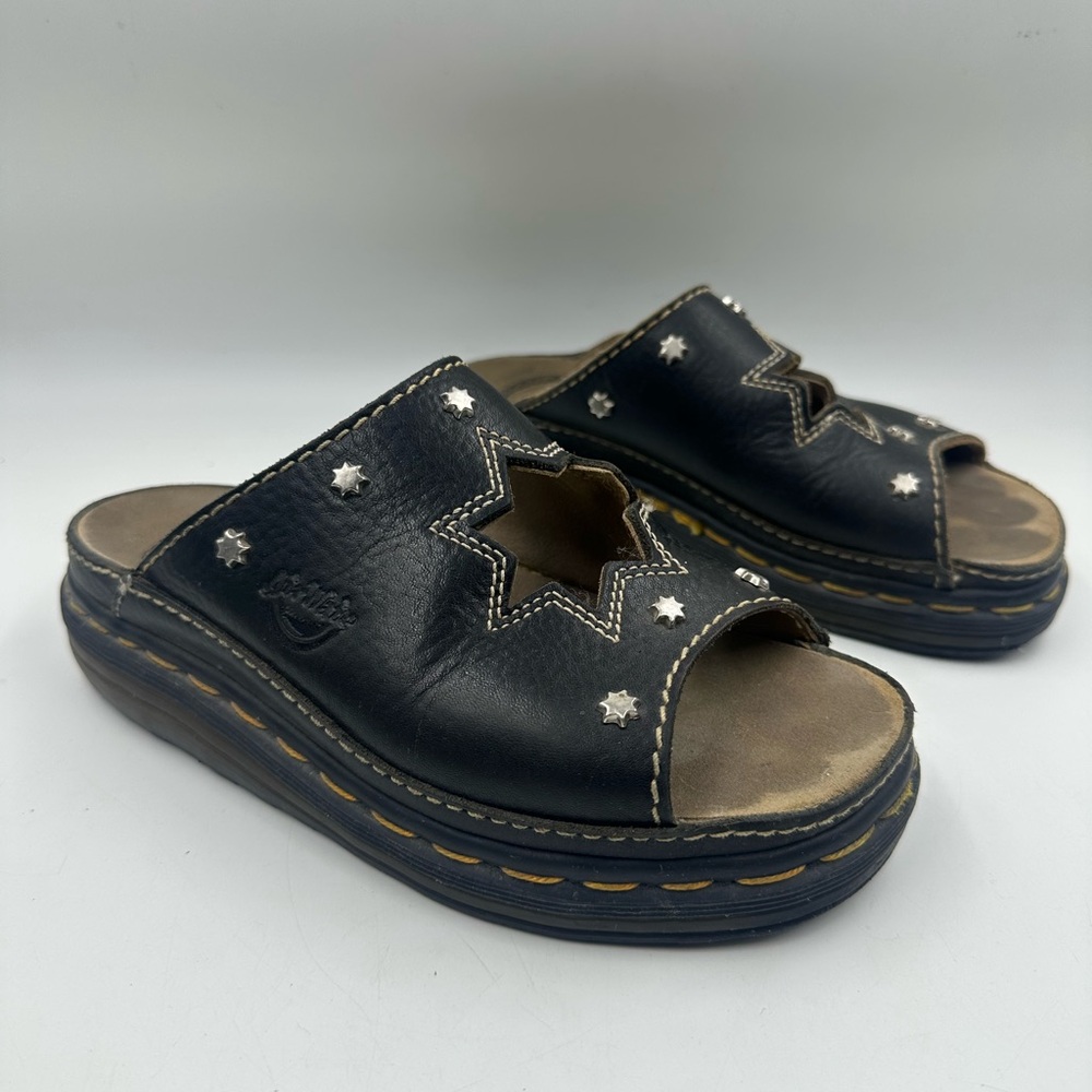 Dr Marten Vintage 90s Y2K Star Cut Out Studded Sandals Made In England  Sz 5